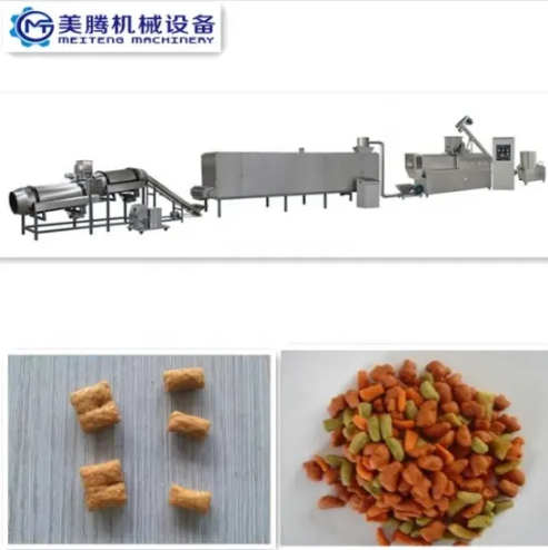 2023 new design wet / dry pet food pellet processing manufacturing extruder cat pet food production line supplier