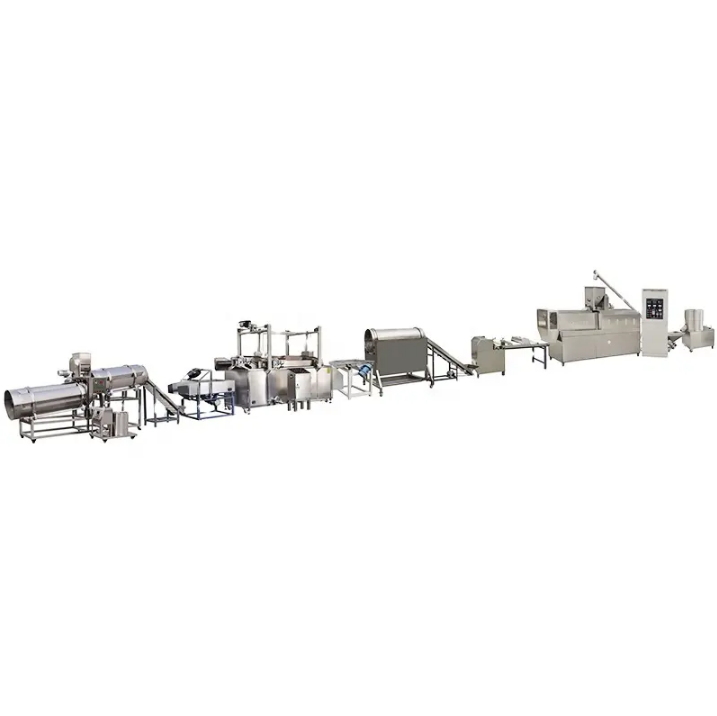 Stainless steel Fried puffed pasta bugles salad rice crust production line
