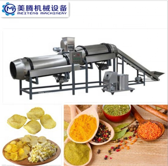 Batch food flavoring machine